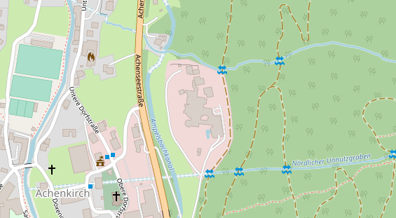 Wellnesshotel auf Satellitenbild