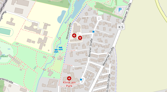Wellnesshotel auf Satellitenbild
