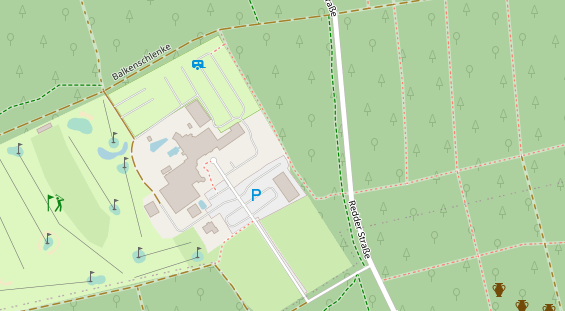 Wellnesshotel auf Satellitenbild