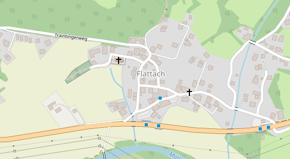 Wellnesshotel auf Satellitenbild