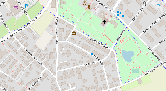 Wellnesshotel auf Satellitenbild