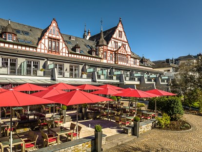 Wellnessurlaub - Umgebungsschwerpunkt: Berg - Löf - Restaurant Terrasse - Moselschlösschen Spa & Resort