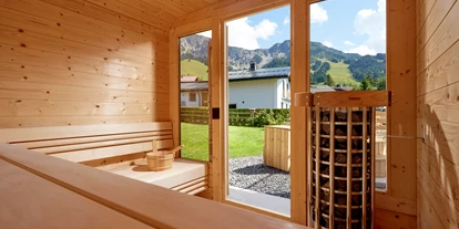 Wellnessurlaub - Außensauna - Lindenberg im Allgäu - Sauna von innen - BergBuddies