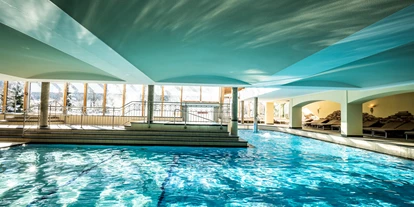 Wellnessurlaub - Pools: Schwimmteich - Mühlen in Taufers - Innenpool - Dolomiten Residenz Sporthotel Sillian
