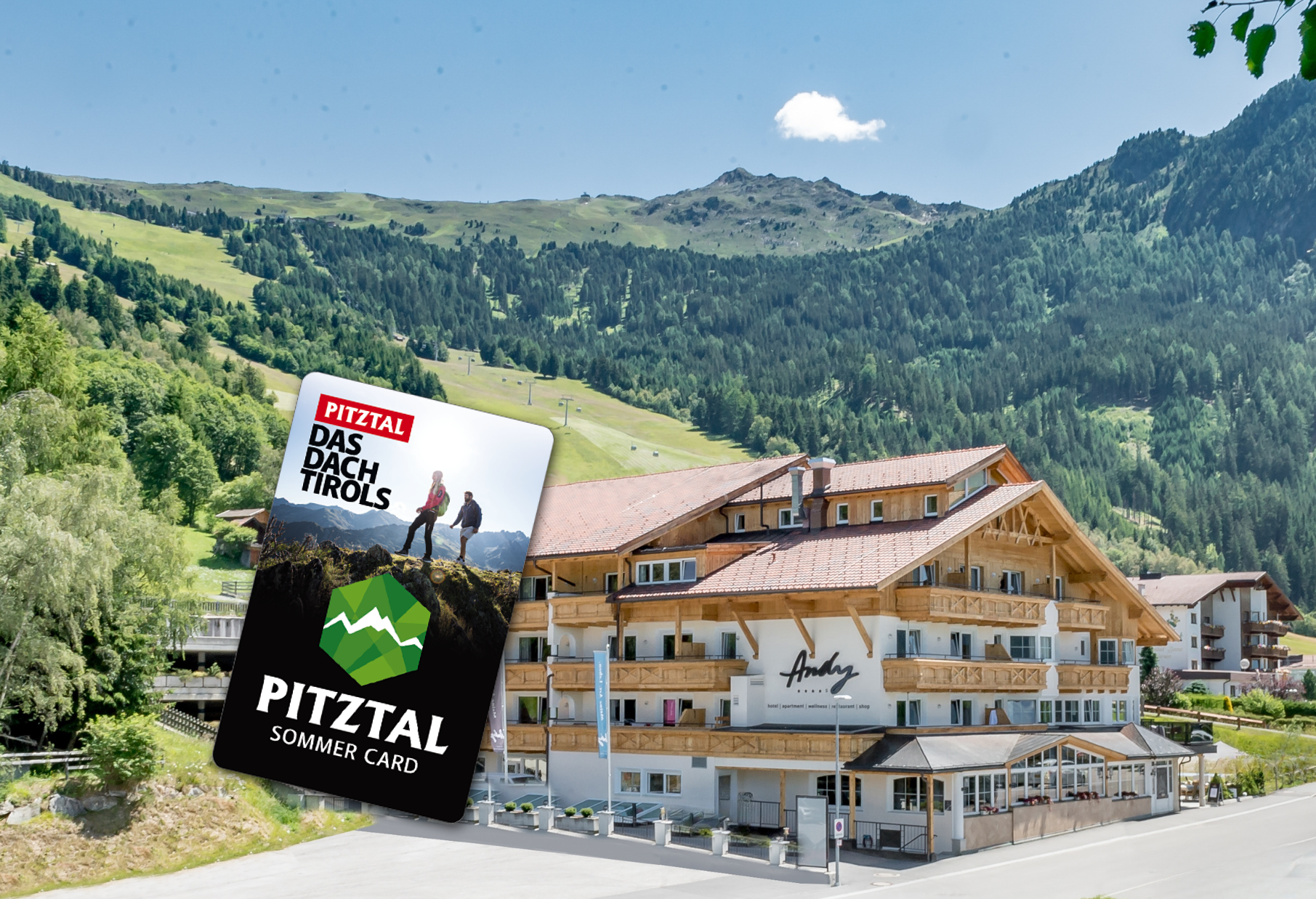 Wellnesshotel - Aussenansicht + Sommercard - Hotel ANDY