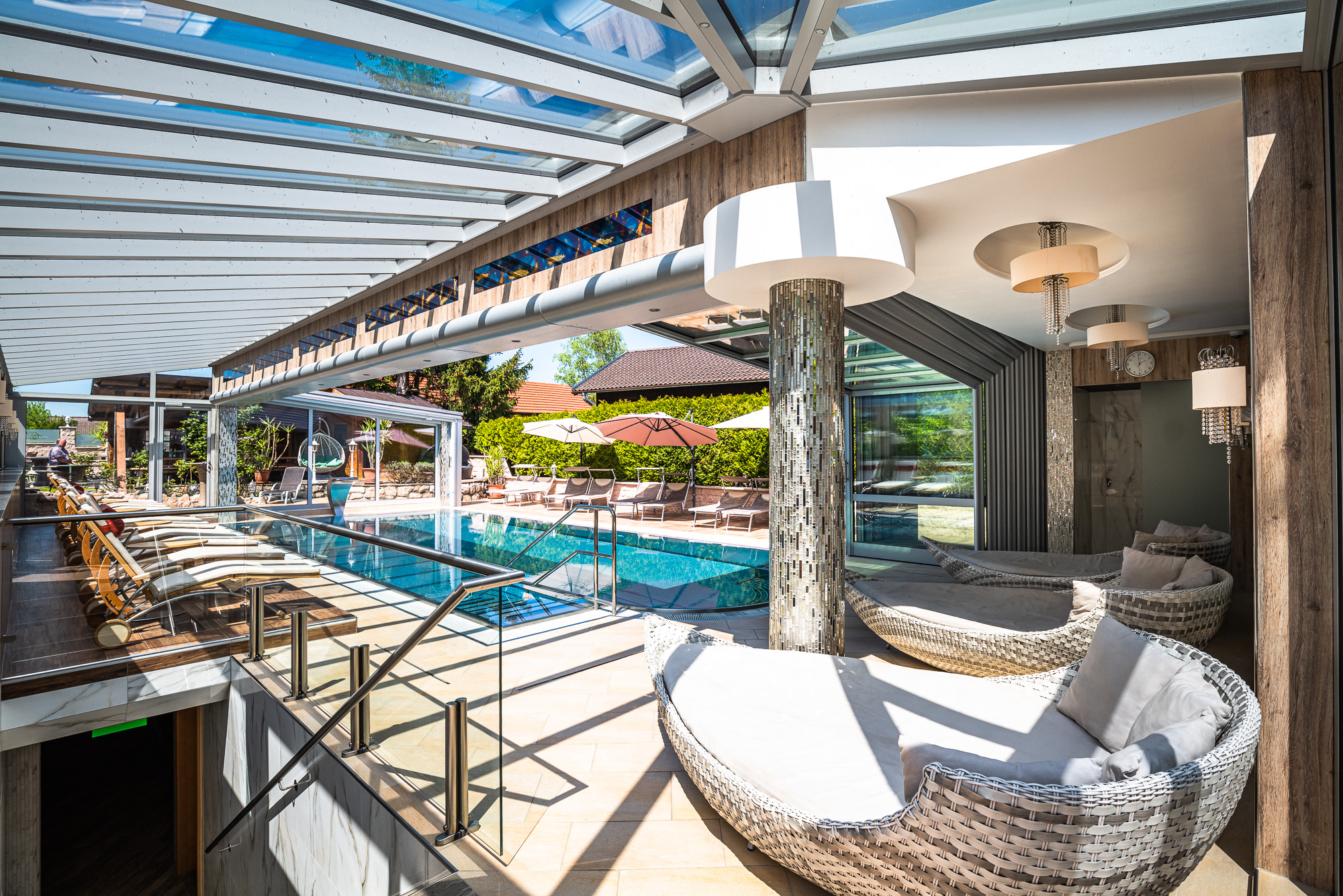 Wellnesshotel - Cabrio Hallenbad ganzjährig 31 Grad - Wellnes- & Landhotel Prinz
