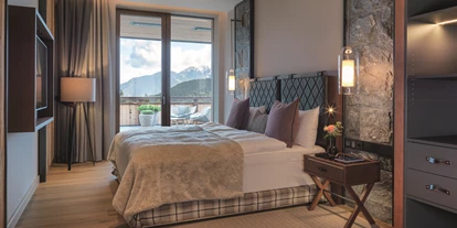 Wellnessurlaub - Bettgrößen: Queen Size Bett - Obergarten - Panorama-Suite Interalpen-Hotel Tyrol  - Interalpen-Hotel Tyrol