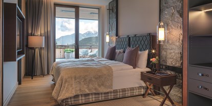 Wellnessurlaub - Bettgrößen: Queen Size Bett - Fiss - Panorama-Suite Interalpen-Hotel Tyrol  - Interalpen-Hotel Tyrol