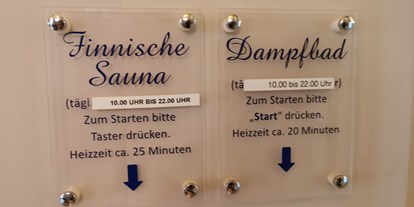 Wellnessurlaub - Kräuterbad - Ostbayern - Finnische Sauna jederzeit selbst aktivierbar (& auch Dampfbad - bei uns allerdings wegen Corona geschlossen) - Thula Wellnesshotel Bayerischer Wald