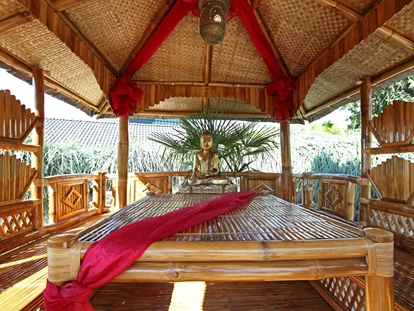 Wellnessurlaub - Wirbelsäulenmassage - Wetter - Unsere Thaipagode am Palmen Sandstrand - Landhotel Grimmeblick ****
