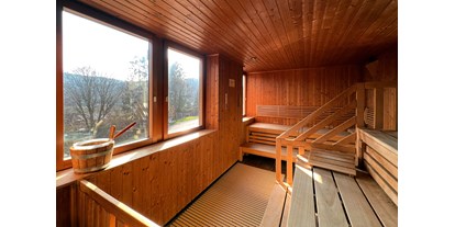 Wellnessurlaub - Wirbelsäulenmassage - Pfalz - Finnische Panorama-Sauna - Hotel Am Hirschhorn