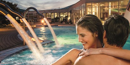 Wellnessurlaub - Pools: Infinity Pool - Bad Düben - Außenbereich Badelandschaft - HEIDE SPA Hotel & Resort 