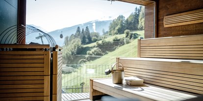 Wellnessurlaub - Hotel-Schwerpunkt: Wellness & Skifahren - Leogang Hütten - Sauna mit Ausblick DAS.GOLDBERG - Das Goldberg