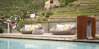 Wellnessurlaub - Hotel-Schwerpunkt: Wellness & Familie - Trentino-Südtirol - Solepool 34 °C im Sky-Spa - Feldhof DolceVita Resort