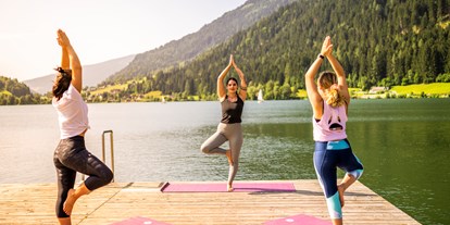 Wellnessurlaub - Parkplatz: kostenlos beim Hotel - Brunn (Gitschtal) - Yoga am See - Fitnessprogramm - Familien - Sportresort Brennseehof 