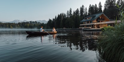 Wellnessurlaub - Pools: Infinity Pool - Leogang Hütten - Alpenhotel Kitzbühel am Schwarzsee