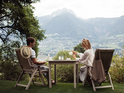 Wellnessurlaub - Umgebungsschwerpunkt: Stadt - Südtirol  - Garten - Hotel Giardino Marling