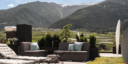 Wellnessurlaub - Umgebungsschwerpunkt: am Land - Trentino-Südtirol - Dachterrasse  - Hotel Mein Matillhof