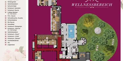 Wellnessurlaub - Day SPA - Knotzberg (Neukirchen am Walde, Natternbach) - Lageplan Wellnessbereich - Wellnesshotel Zum Koch
