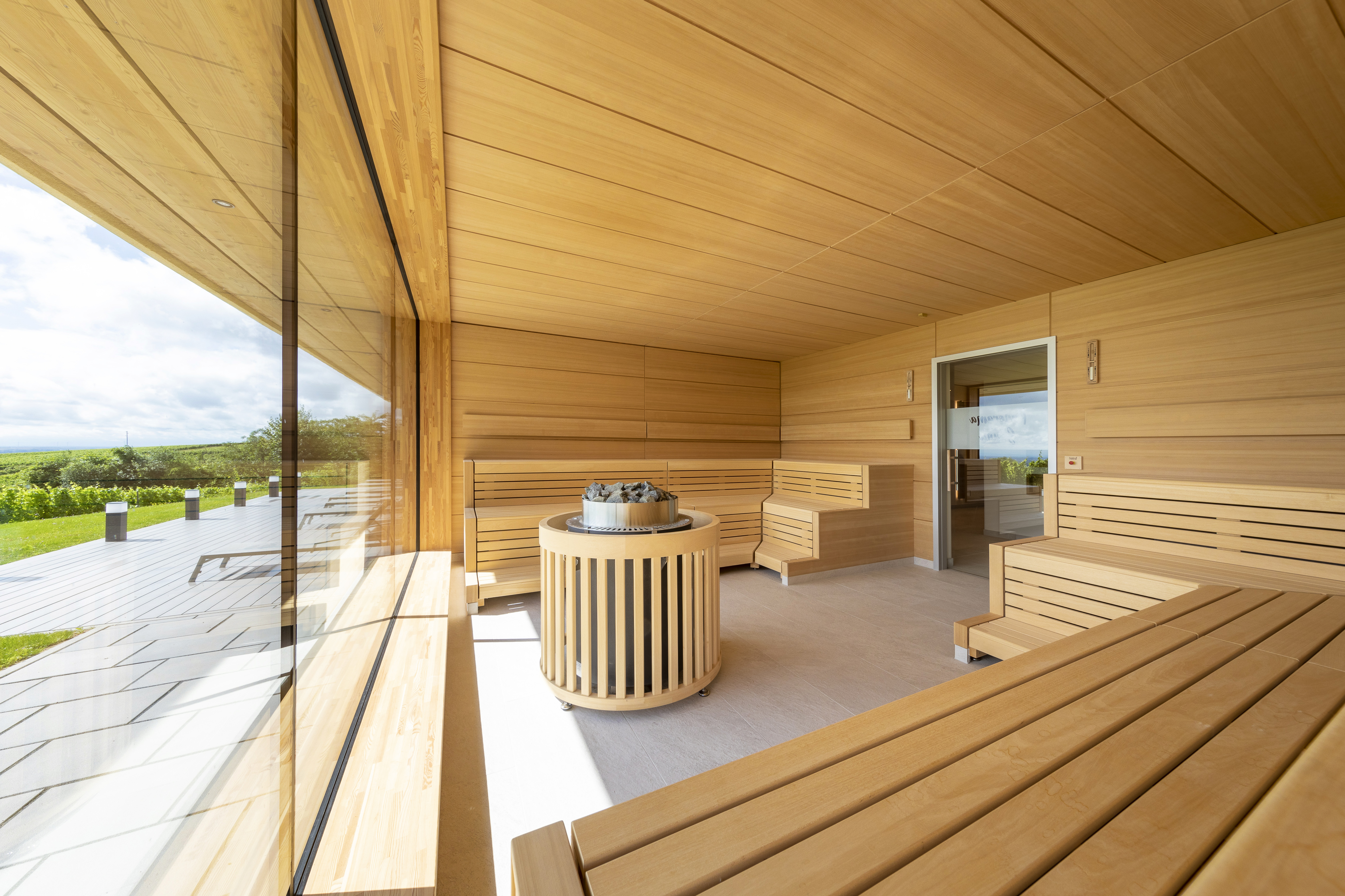 Wellnesshotel: Panorama-Sauna - Wohlfühlhotel Alte Rebschule