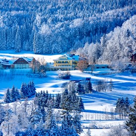 Wellnesshotel: Winterlandschaft rund um das Arabella Jagdhof Resort am Fuschlsee - Arabella Jagdhof Resort am Fuschlsee