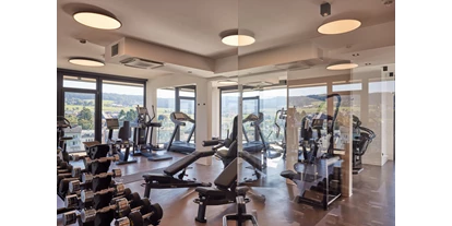 Wellnessurlaub - Finnische Sauna - Perg - Fitnessstudio mit Geräten von Technogym im 8. Stock - Hotel FREIGOLD