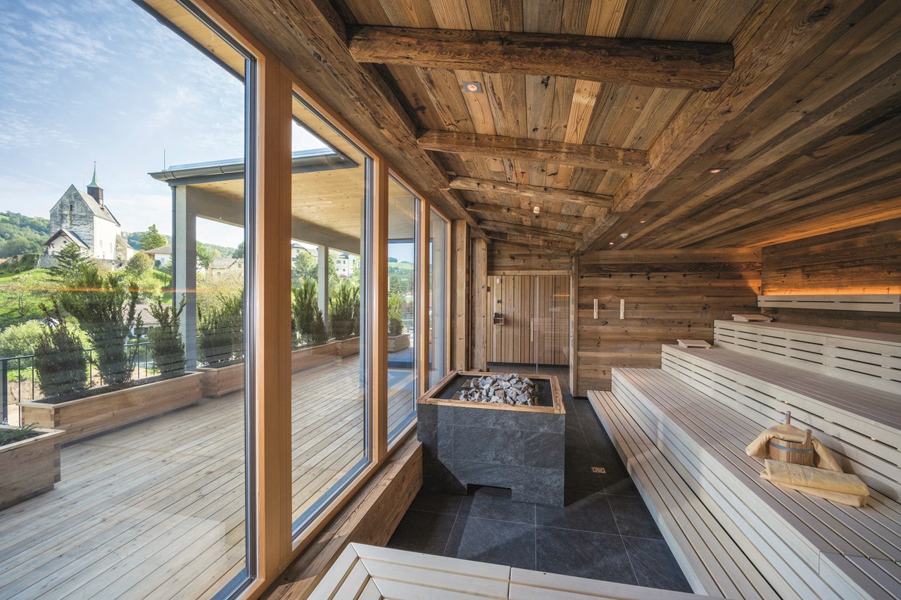 Vivea 4* Hotel Bad Schönau Zum Landsknecht Saunen und Bäder im Detail Bio-Sauna