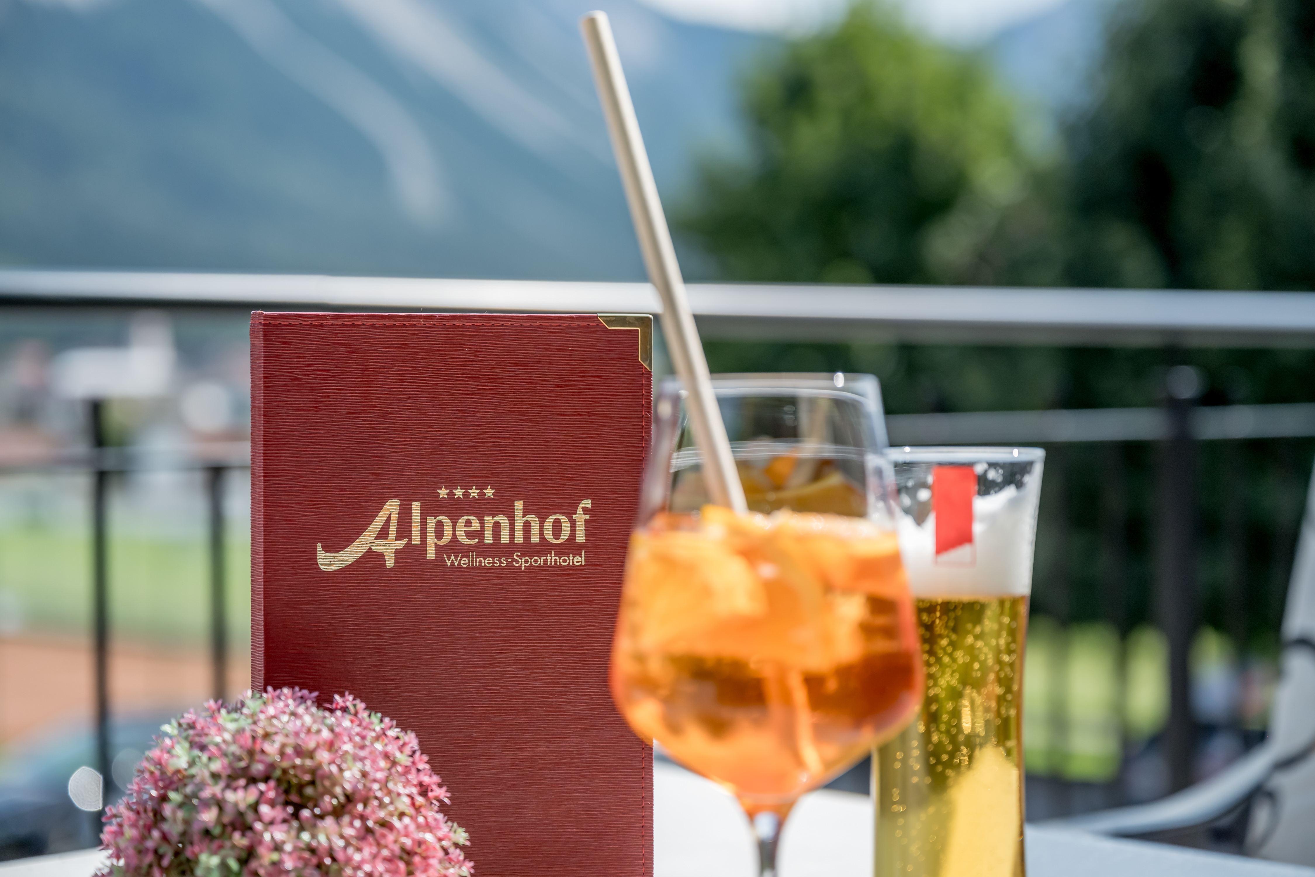 Wellnesshotel: Terrasse - Hotel Alpenhof
