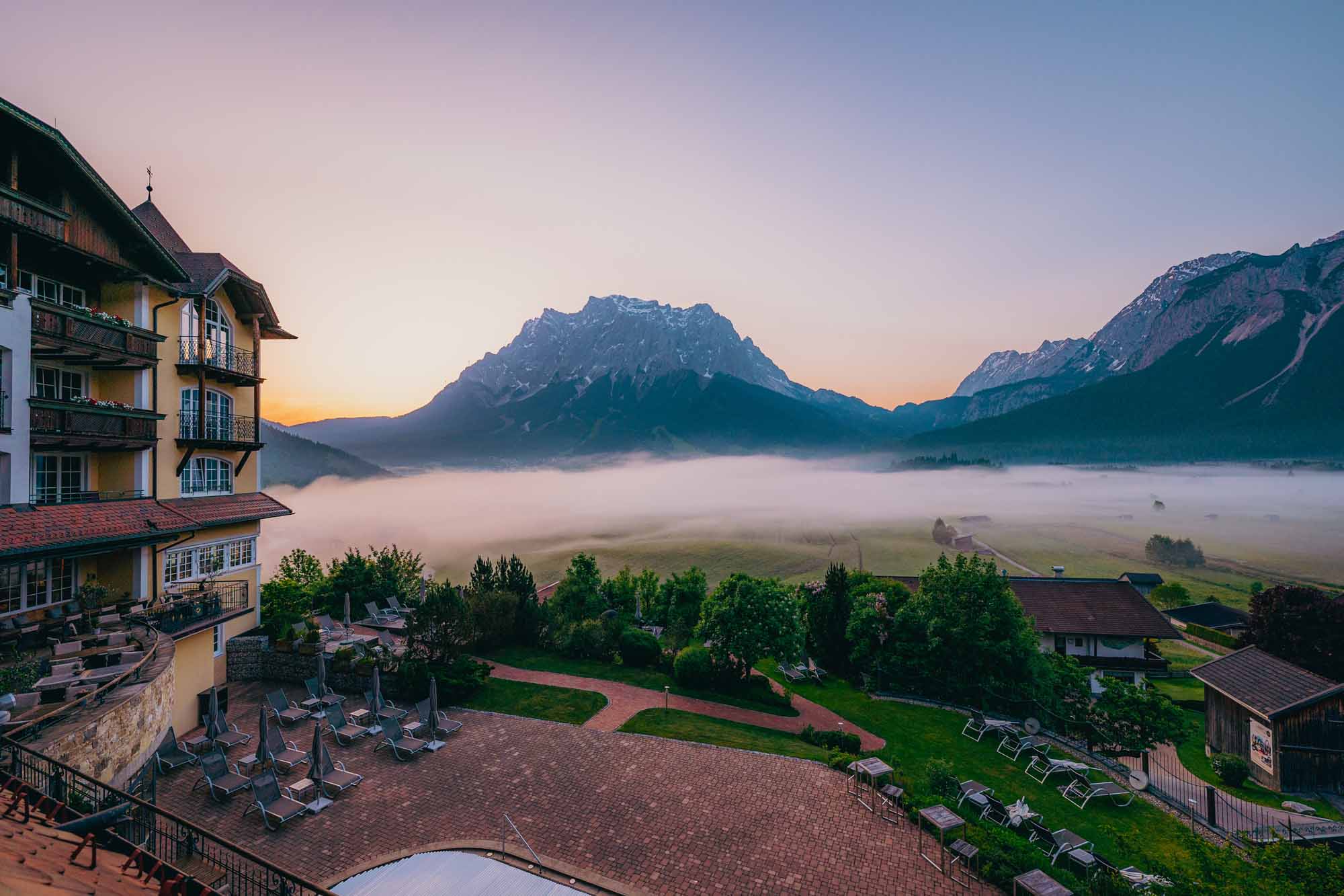 Wellnesshotel: Früh morgens in Lermoos
©️ Franz Wüstenberg - Hotel Post Lermoos