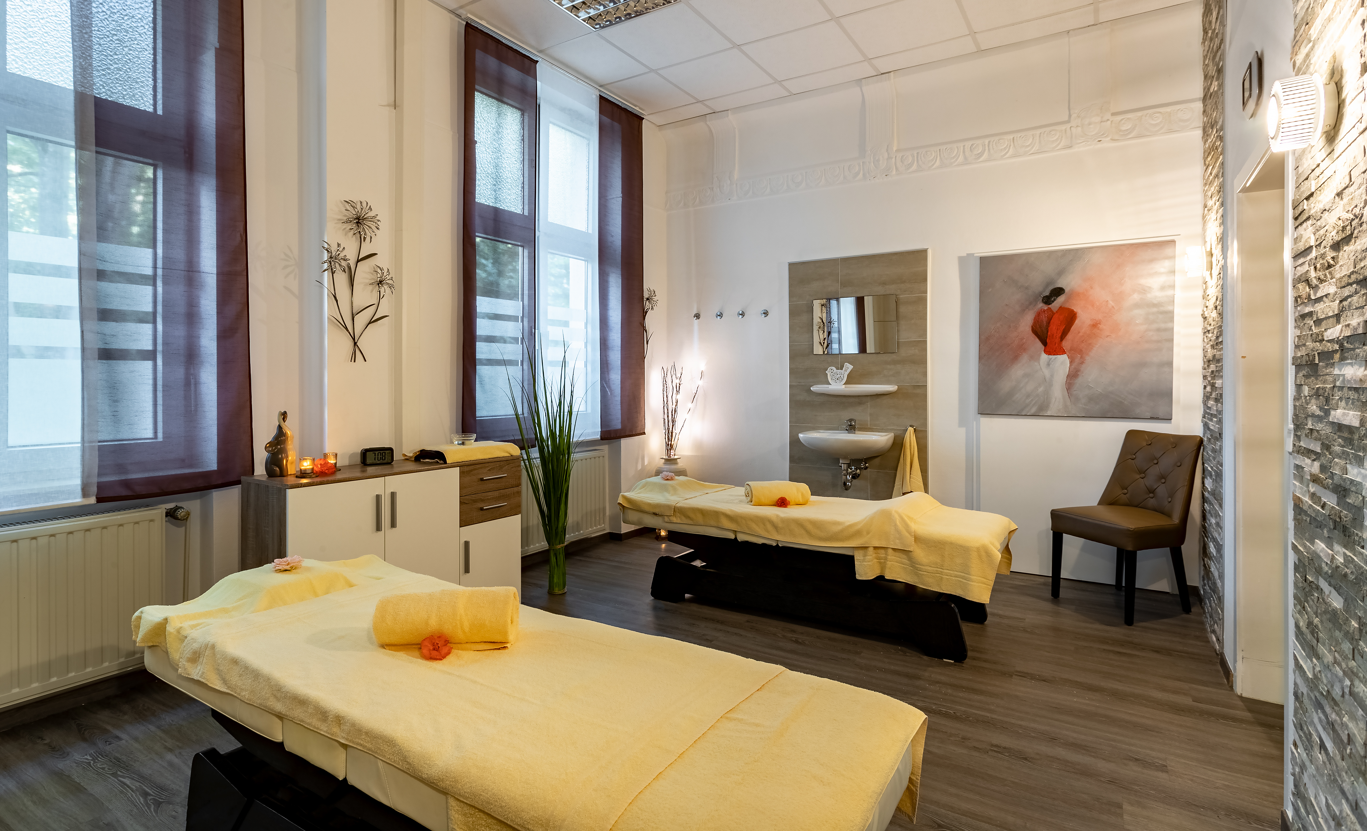 Wellnesshotel: Wellnessbereich Partnermassage - Hotel Badehof 