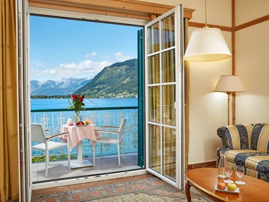 Wellnesshotel: Ausblick Zimmerbalkon - GRAND HOTEL ZELL AM SEE
