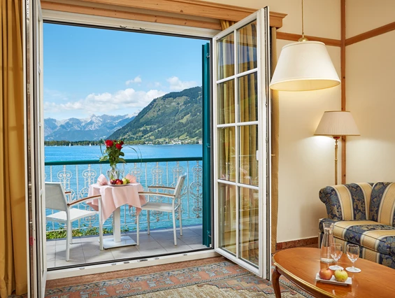Wellnesshotel: Ausblick Zimmerbalkon - GRAND HOTEL ZELL AM SEE