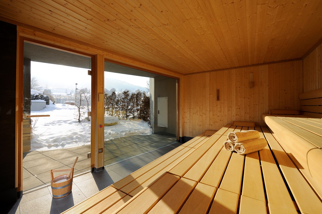 Wellnesshotel: Finnische Sauna mit Blick zum See - Ritzenhof****S - Hotel & Spa am See
