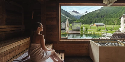 Wellnessurlaub - Fahrradverleih - Innsbruck - Außenblocksauna - Alpinhotel Berghaus