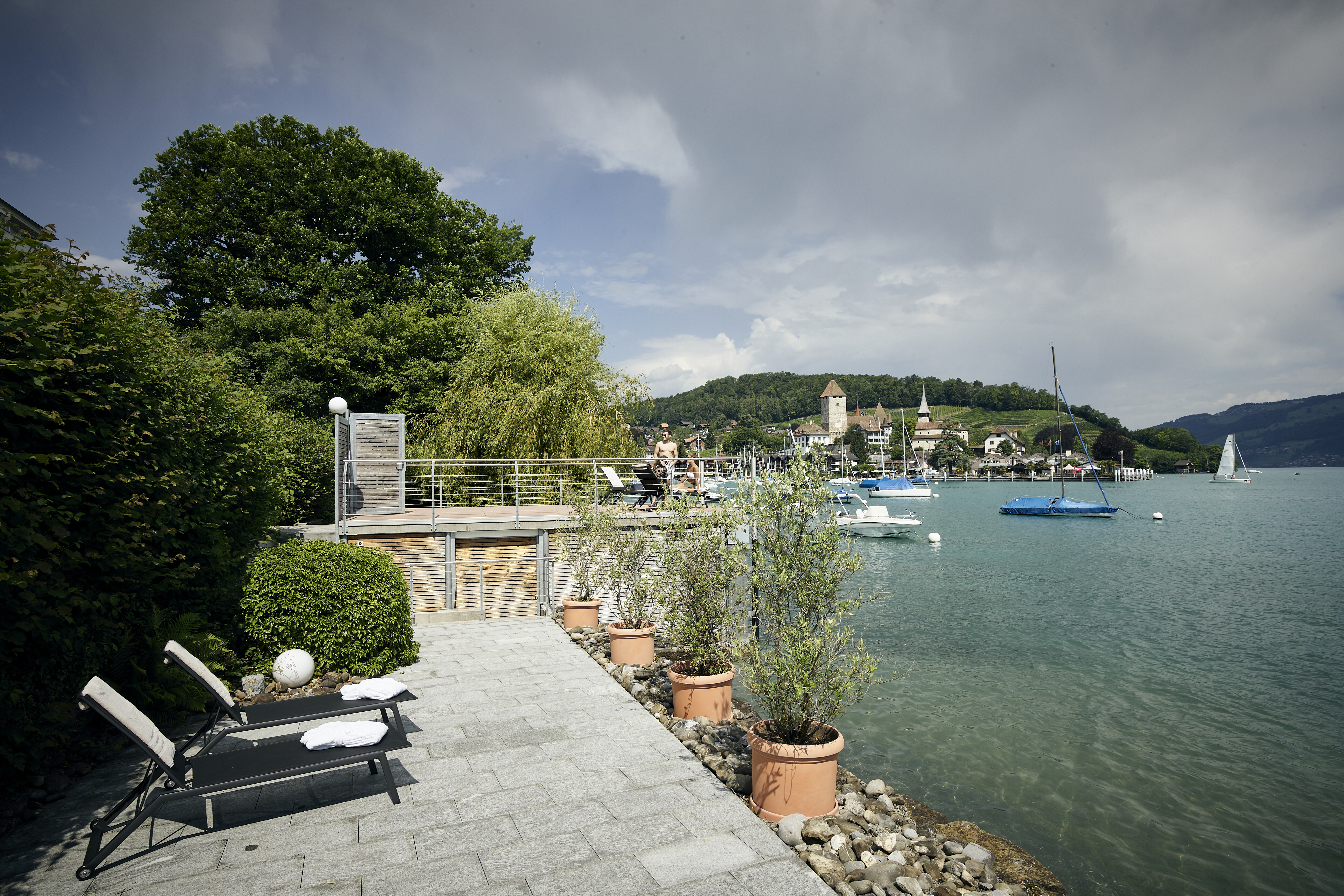 Belvédère Strandhotel Saunen und Bäder im Detail Privates Strandbad