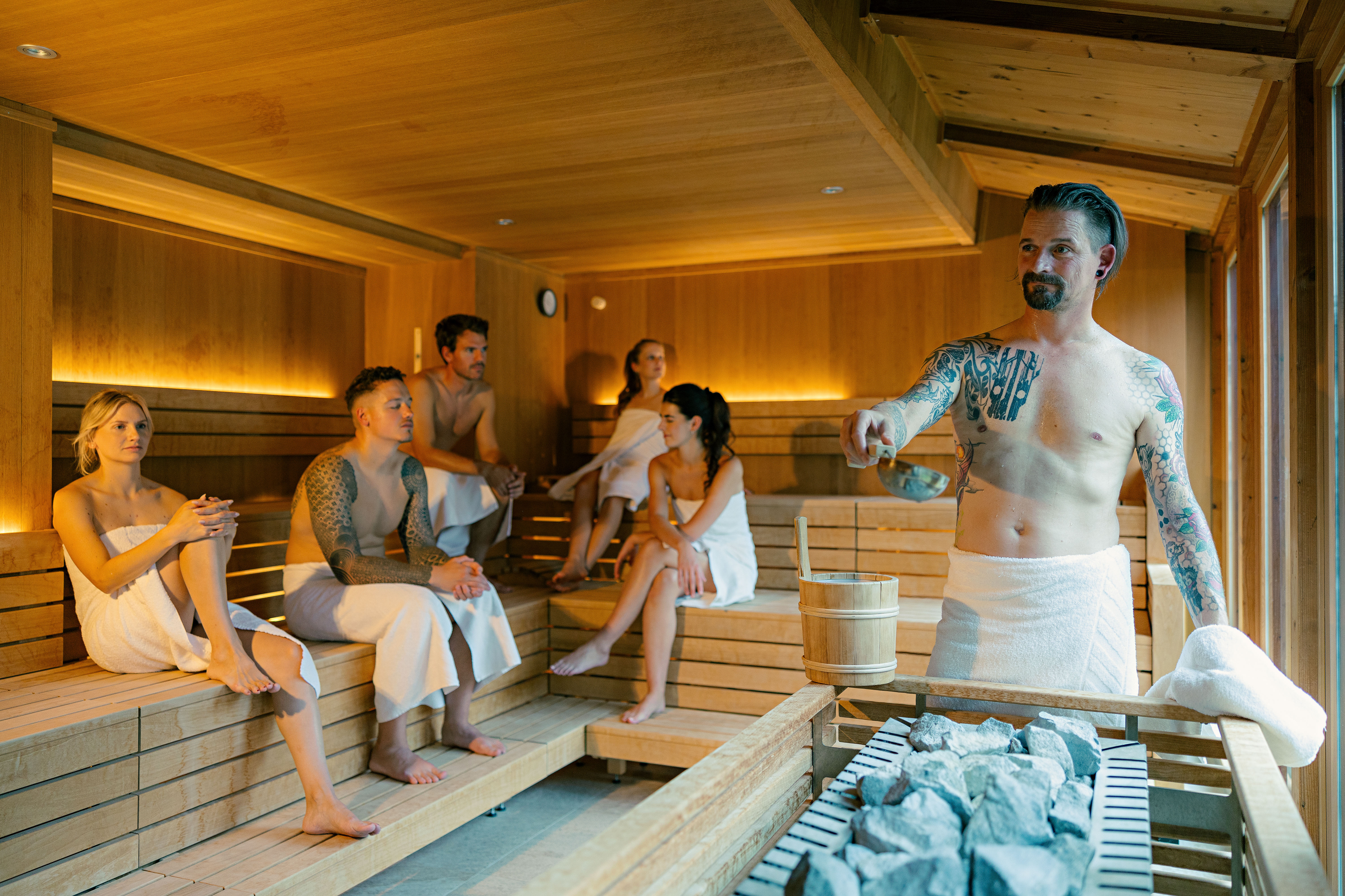 Wellnesshotel: finnische Panoramasauna Aufguss Hotel Prägant - Evident Hotel Prägant****S - Sauna | Spa