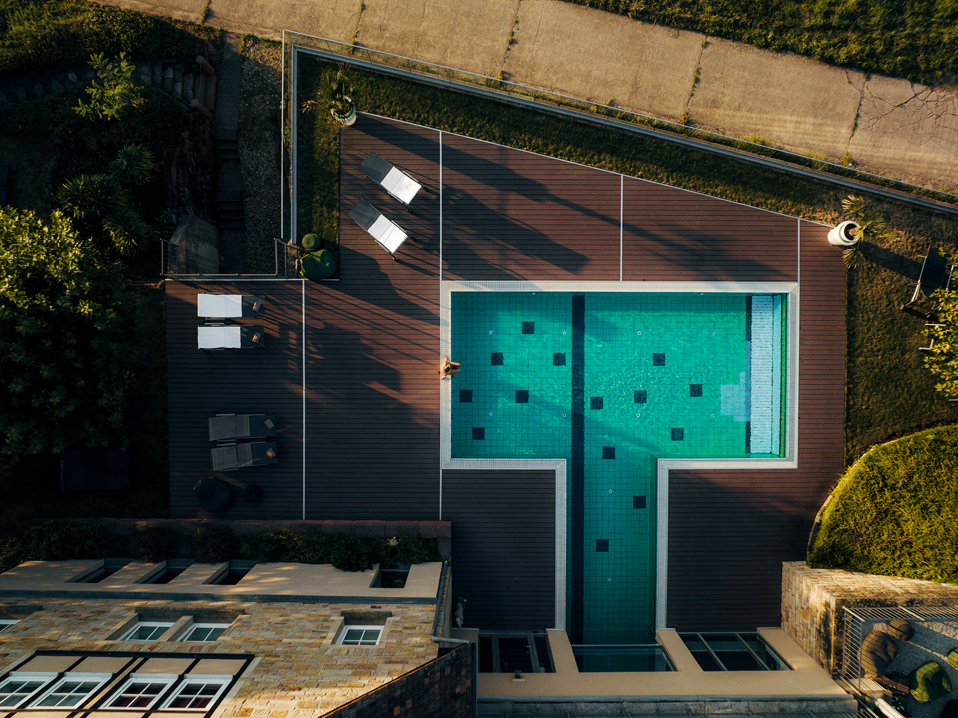 Wellnesshotel: Blick von oben - Leinsweiler Hof