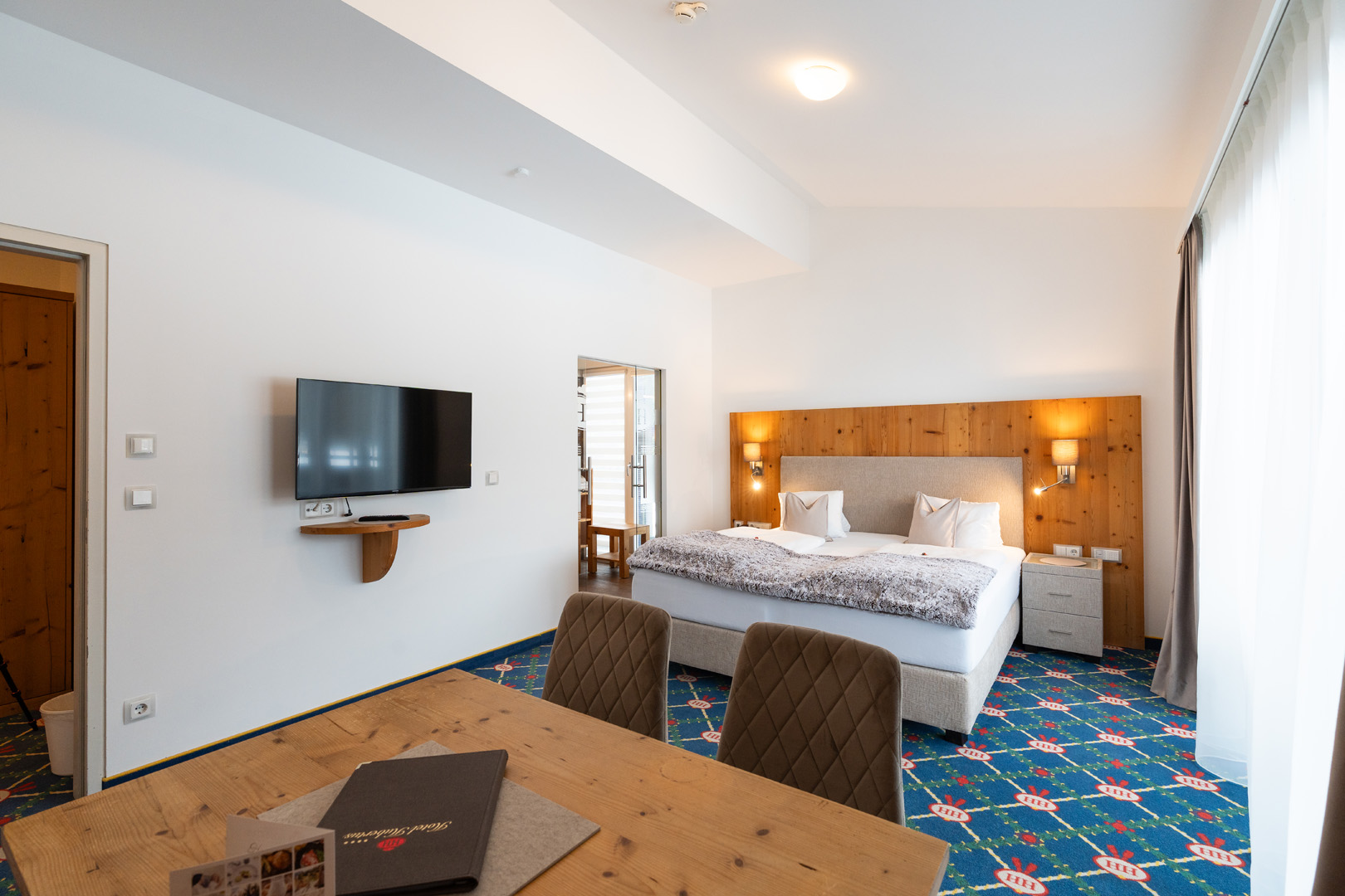 Wellnesshotel: Panorama Suite Schlafzbereich - Hotel Hubertus