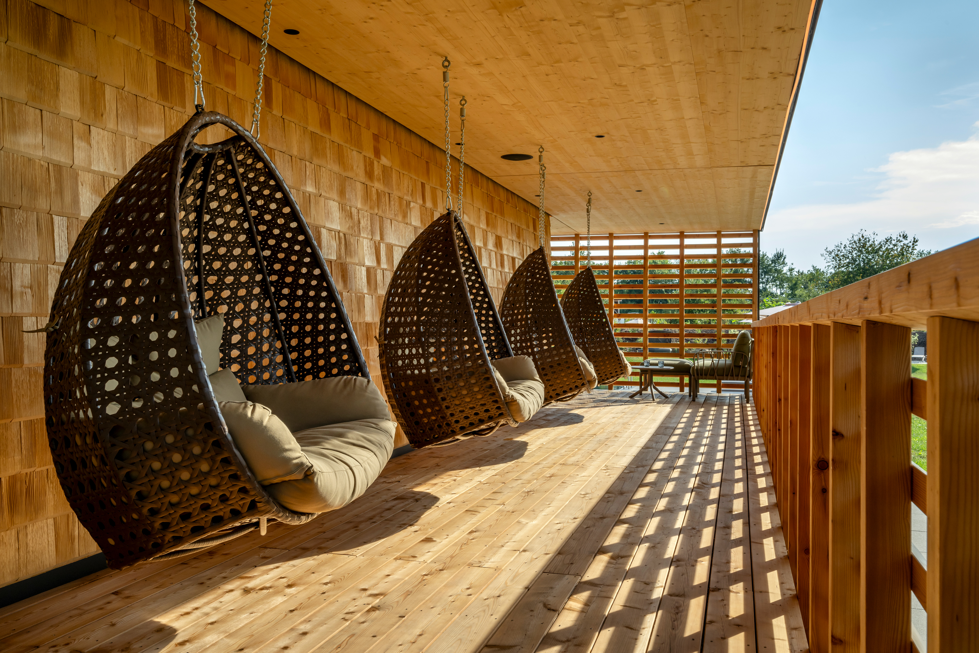 Wellnesshotel: LoggiaSchaukeln am GartenPool - Hotel am Haslinger Hof - Sauna | Spa