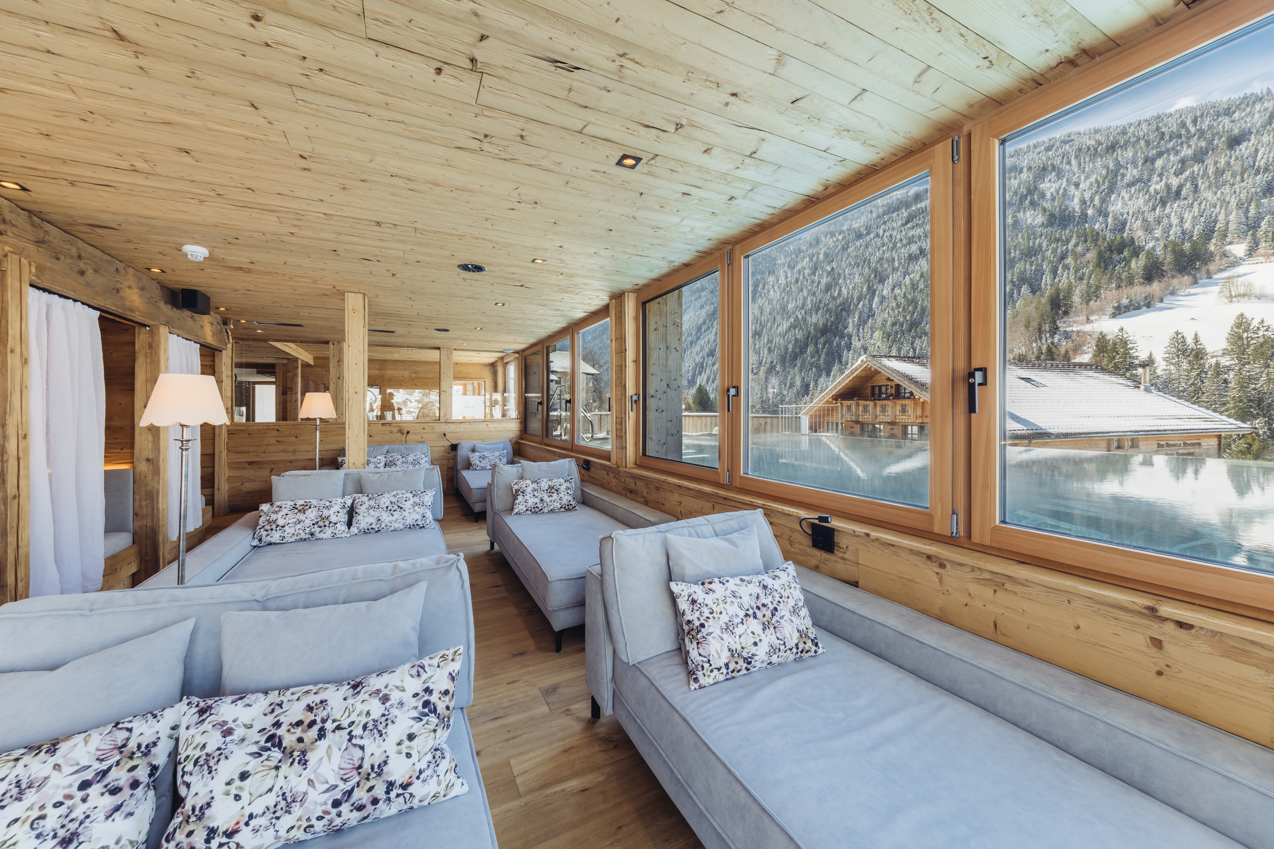 Genusshotel Vermala Montafon Saunen und Bäder im Detail Weitblick SPA mit Panoramasauna