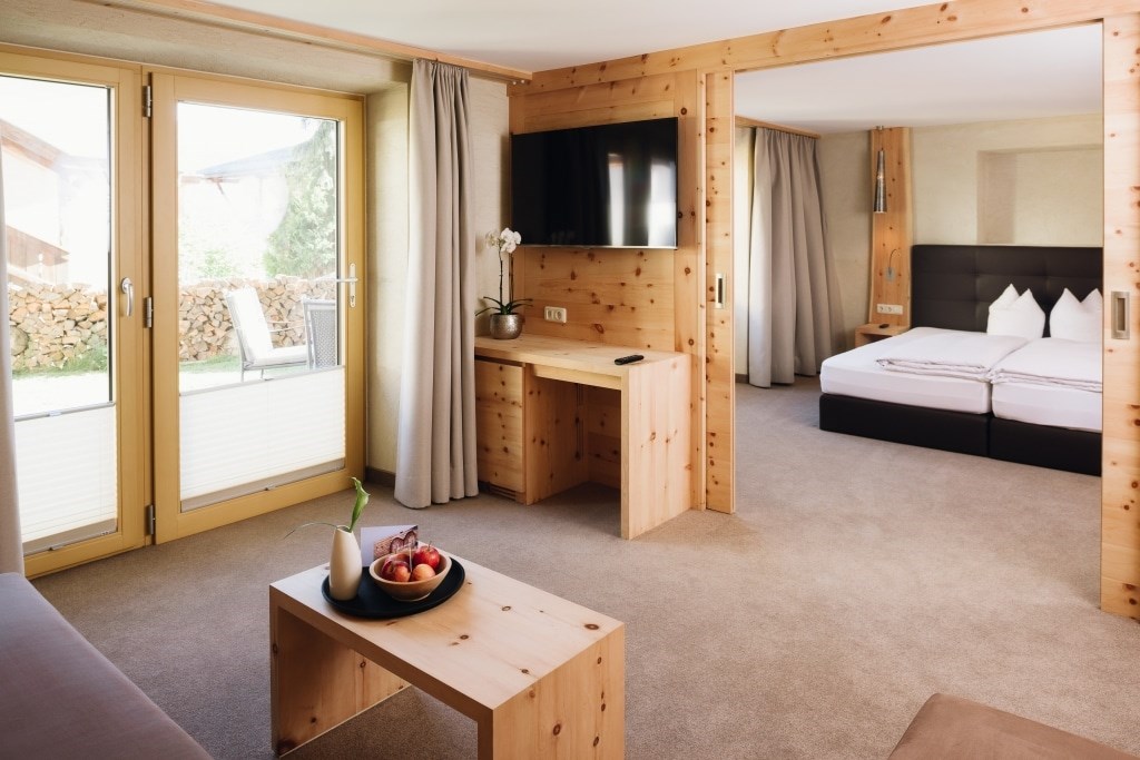 Hotel Tirol Zimmerkategorien Garten-Suite für 2-4 Personen