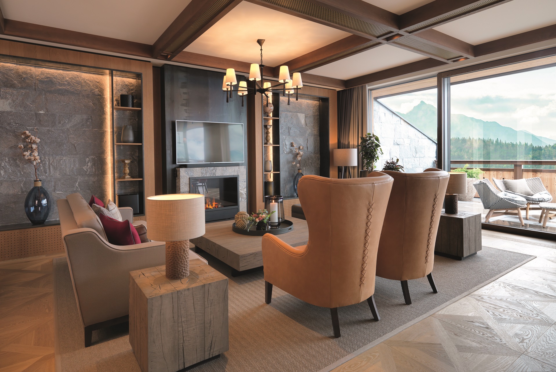 Wellnesshotel: Panorama Suite Wohnzimmer Interalpen-Hotel Tyrol  - Interalpen-Hotel Tyrol - Zimmer | Suiten