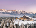 Wellnesshotel: Interalpen-Hotel Tyrol im Winter in der Vogelperspektive - Interalpen-Hotel Tyrol