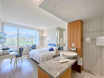 Wellnessurlaub - Preisniveau: gehoben - Boltigen - Hotel Eden Spiez Komfort Doppelzimmer Seesicht - Hotel Eden Spiez