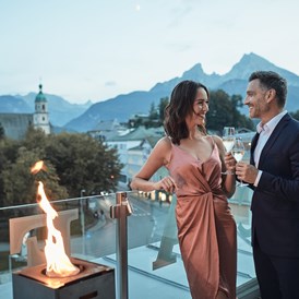 Wellnesshotel: Restaurant PANORAMA_Dachterrasse - Hotel EDELWEISS Berchtesgaden