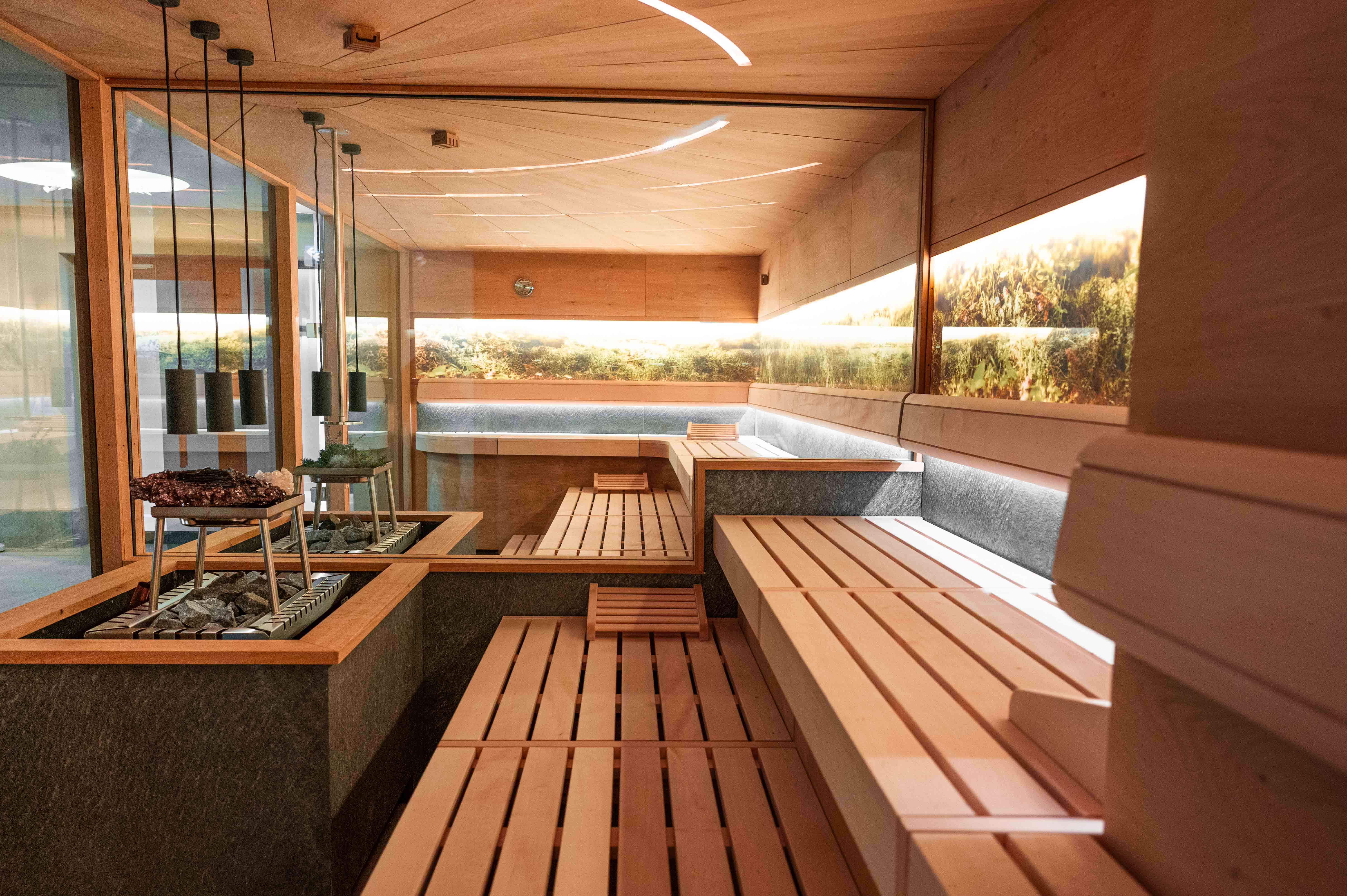 Kurhotel Zink Saunen und Bäder im Detail Bio-Sauna (ca. 55–60 °C)