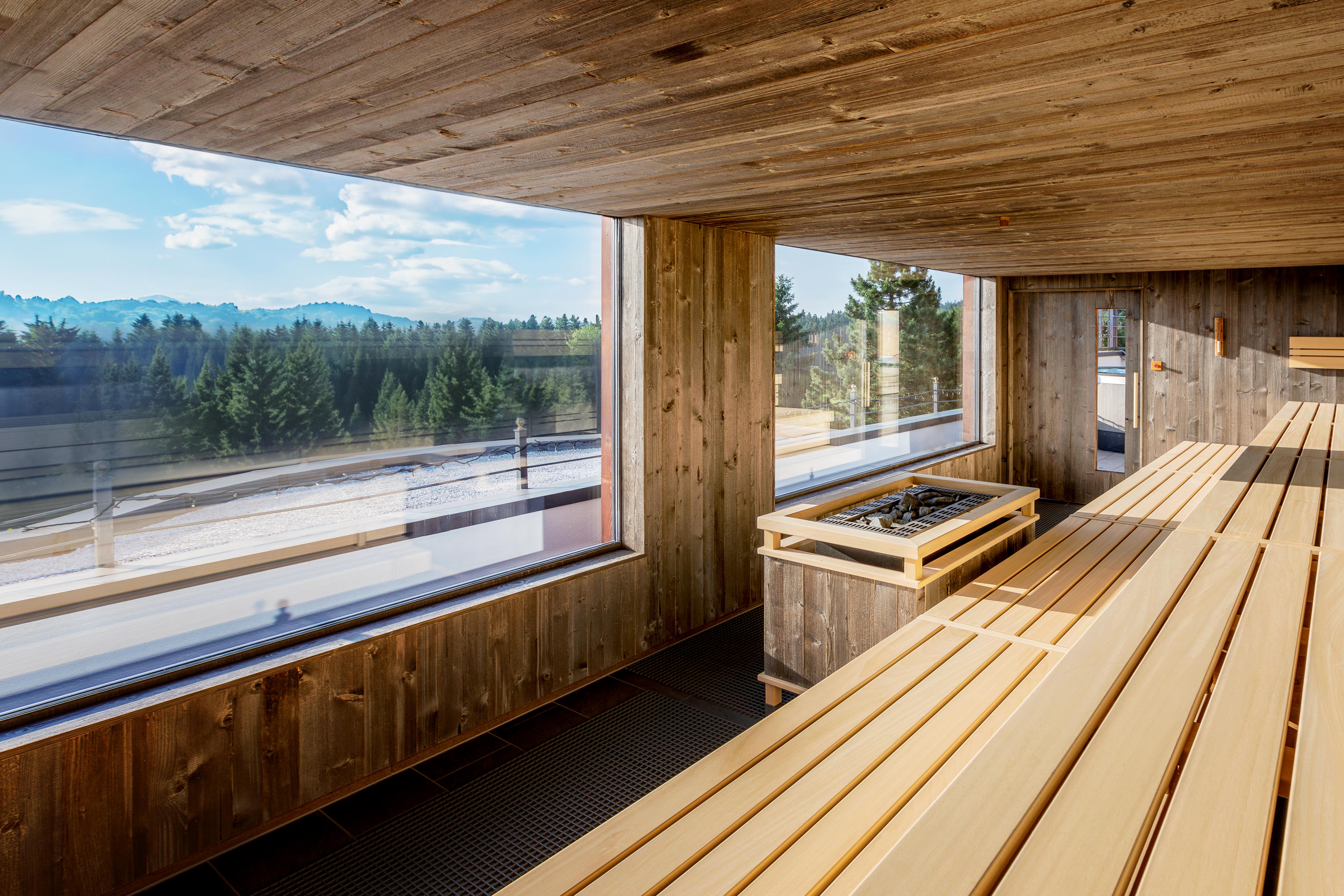 Wellness & Naturresort Reischlhof****S Saunen und Bäder im Detail Panoramasauna 90°C 