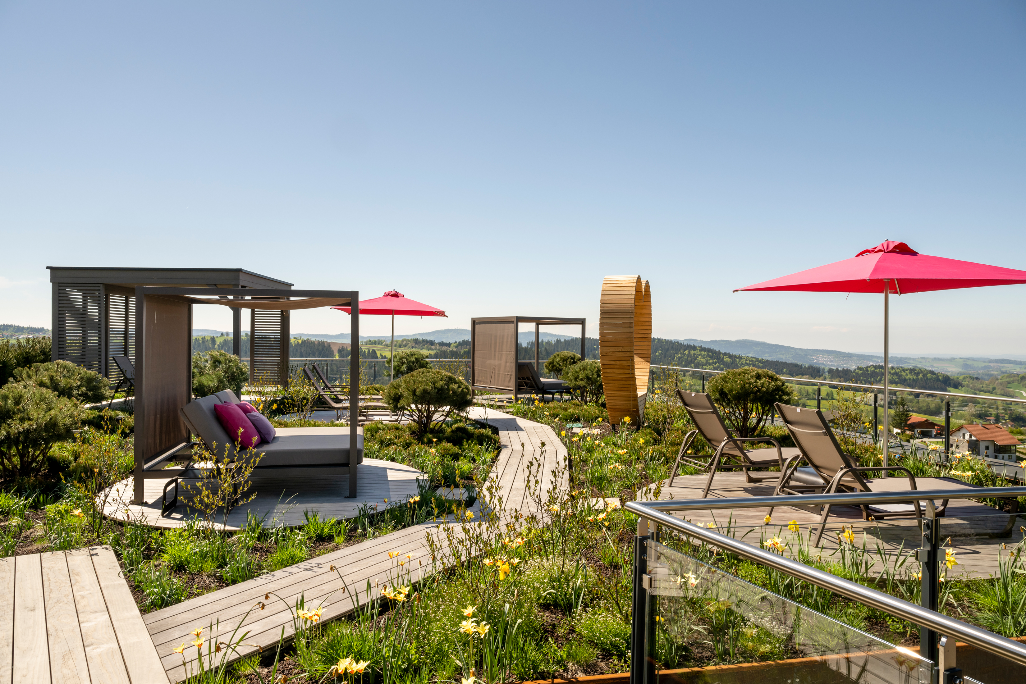 Wellnesshotel: Dachgarten, ein ganz besonderer Ort zum Entspannen.  - Hüttenhof ****S - Wellnesshotel und Luxus-Bergchalets - adults only - Sauna | Spa