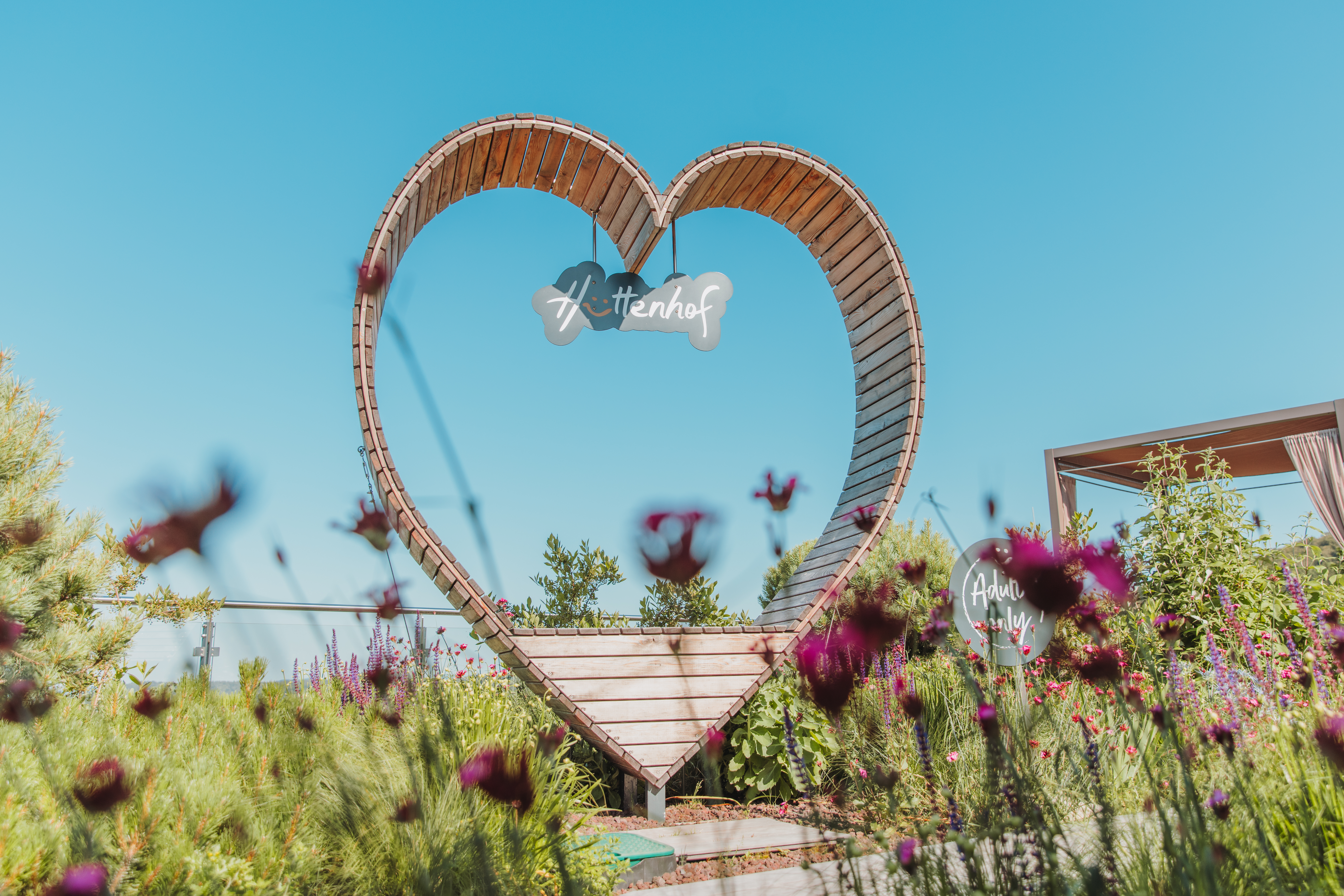 Wellnesshotel: Herz im Hüttenhof-Dachgarten  - Hüttenhof ****S - Wellnesshotel und Luxus-Bergchalets - adults only