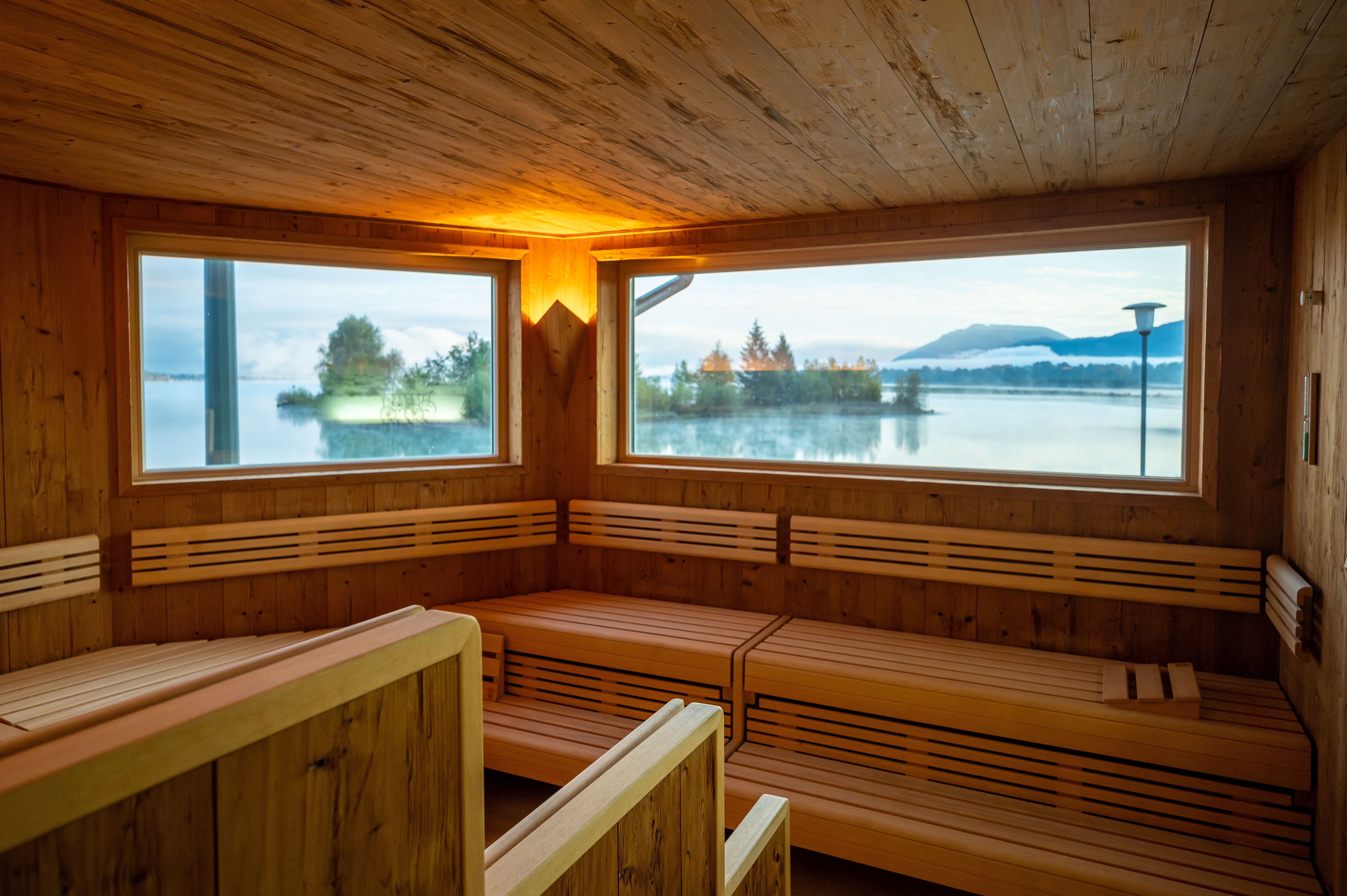 Hotel Sommer Füssen Saunen und Bäder im Detail Panoramasauna (60°C)